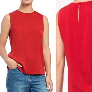 Theory Red Keyhole Sleeveless Top 26100